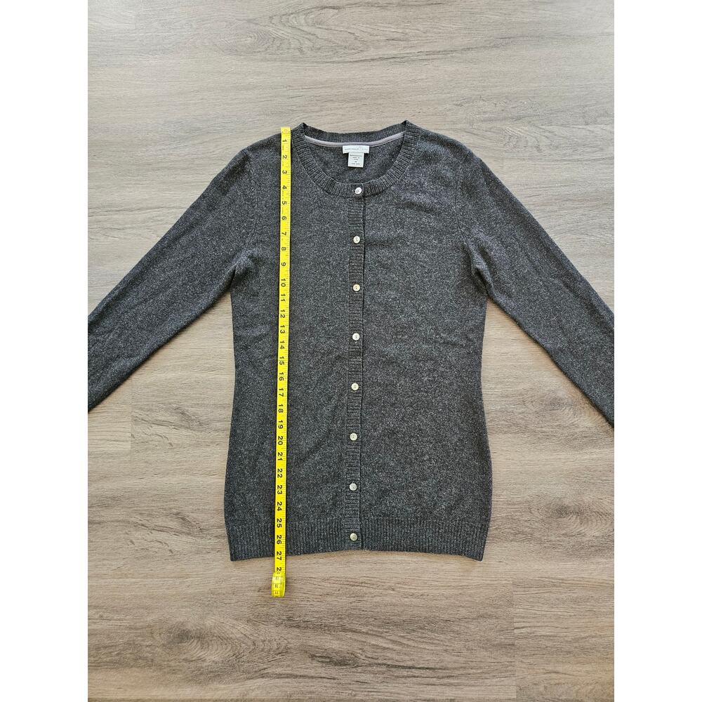 Mark Shale Charcoal Gray 100% Cashmere Button Cardigan Size Medium - Picture 7 of 7